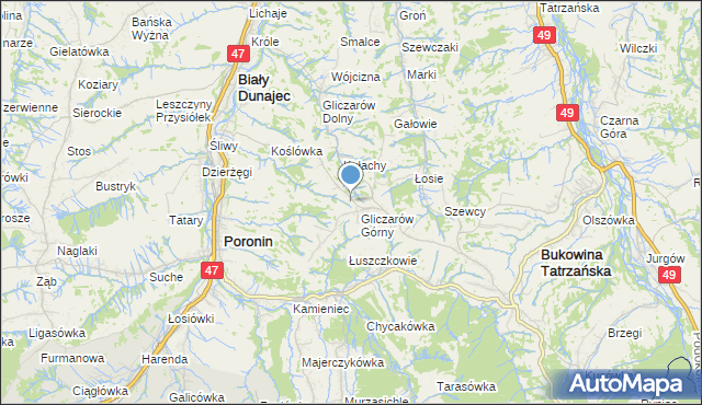 mapa Kaniówka, Kaniówka na mapie Targeo